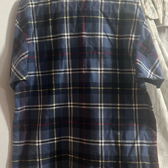 Vintage Chaps Ralph Lauren Polo Shirt Logo Green Plaid Short Sleeve - Picture 4 of 7